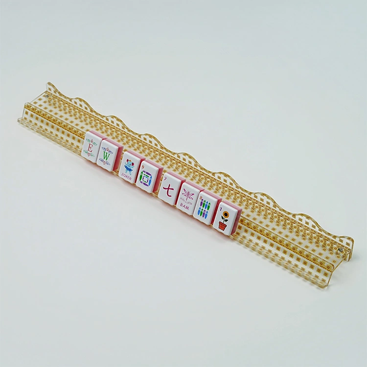 Rack per Mahjong magnetici in acrilico con motivo a griglia con bordi ondulati