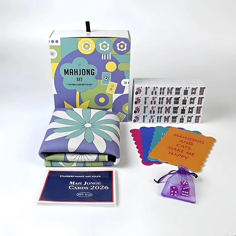 Set Mahjong floreale retrò